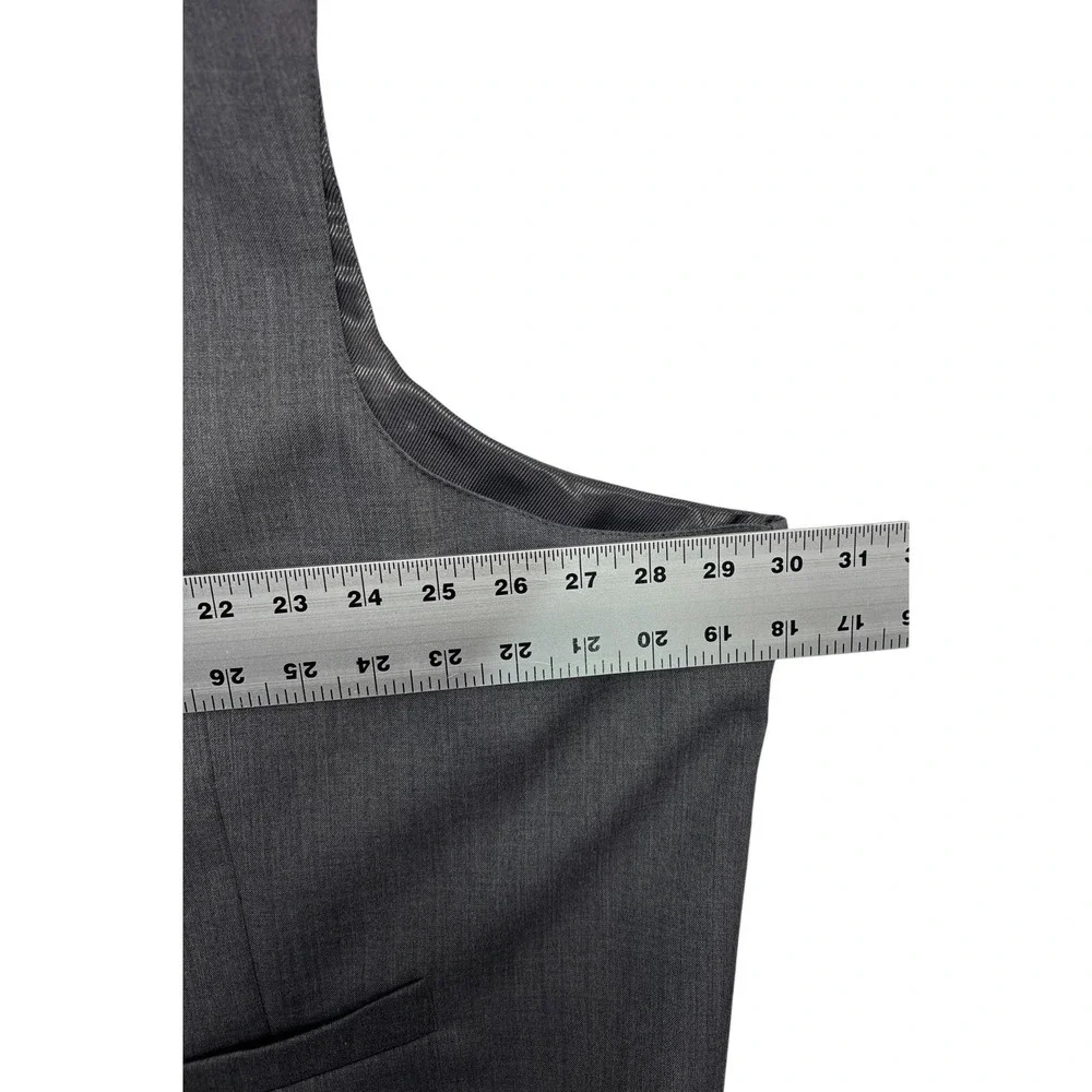 Stafford 4XL 58 60 Gray Vest Waistcoat Suit 100% Wool Classic Mens Dress